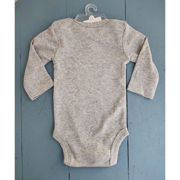 Carter's Just One You Baby 'Santa's Favorite' Gray Bodysuit Size: NB (NWT) - Picture 3 of 5